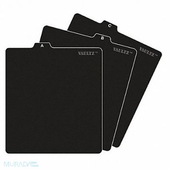 VAULTZ CD Index Tab Set Preprinted Tabs Black, 23L368