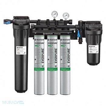 PENTAIR/EVERPURE Water Filter System 0.5 micron 29 1/2 H, 23MU17