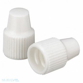 WHEATON Dropper Tip CapPP WhitePK1000, 49WG75