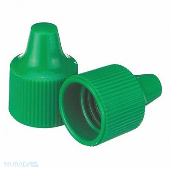 WHEATON Dropper Tip CapPP Green PK1000, 49WG81