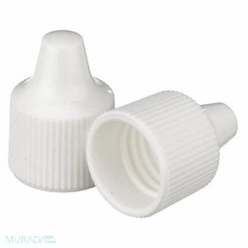 WHEATON Dropper Tip CapPP WhitePK1000, 49WG84