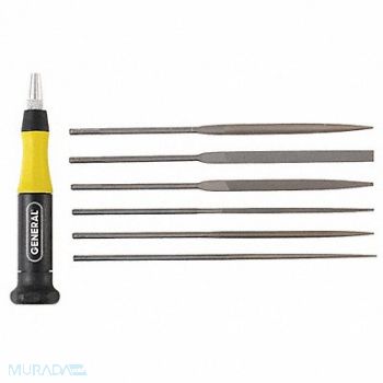 GENERAL TOOLS Needle File Set Swiss 6 Pieces, 23N601
