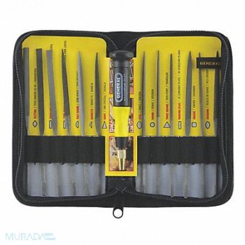 GENERAL TOOLS Needle File Set Swiss 5-1/2 in L, 23N602