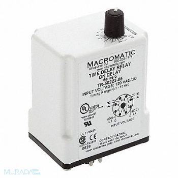 MACROMATIC H7796 Time Delay Relay 12VDC 10A DPDT 3 sec., 33VC14