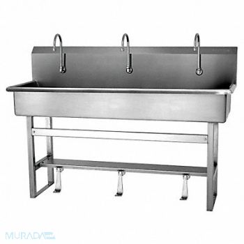 SANI-LAV SaniLav Wash Sta Rect 57inx16-1/2inx8in, 23PH38