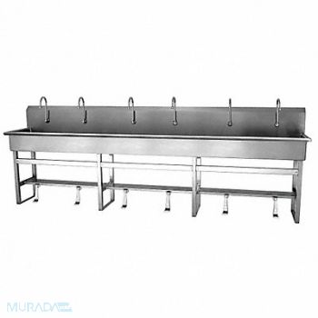 SANI-LAV SaniLav Wash Sta Rect 117inx16-1/2inx8in, 23PH40