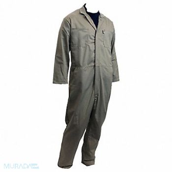 CHICAGO PROTECTIVE APPAREL H5437 Flame-Resistant Coverall Khaki M, 23TN61