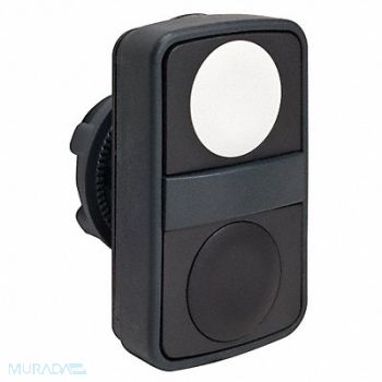 SCHNEIDER ELECTRIC Non-Illum Push Button No Legnd Wht/Blck, 23V774