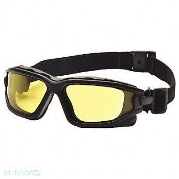 PYRAMEX Dual Pane Goggle Amber Lens Antifog, 23Y601