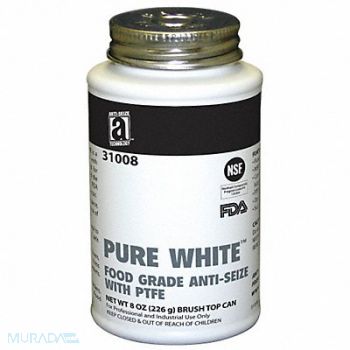 ANTI-SEIZE TECHNOLOGY Food Grade Anti-Seize 8 oz BrshTp Cn, 23YA68