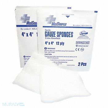 MEDSOURCE Sterile Gauze 4 x 4 PK600, 23YH66