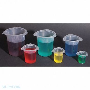 UNITED Graduated Beaker 1000mL PP PK100, 23YW34