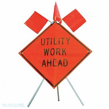 EASTERN METAL SIGNS AND SAFETY Sign Stand Steel 15 in Maximum Mast H, 23Z002