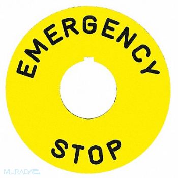 SCHNEIDER ELECTRIC Pushbutton Legend Plate Round, 23Z316