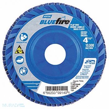 NORTON H5956 Fiber Disc 4 1/2 in Dia 7/8in Arbor, 23Z469