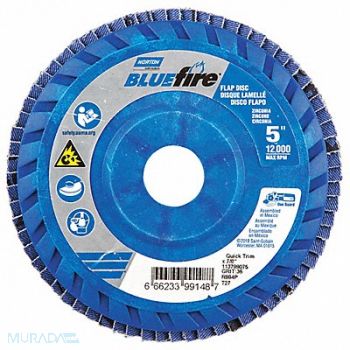 NORTON H5965 Fiber Disc 5 in Dia 7/8in Arbor P36 Grit, 23Z497