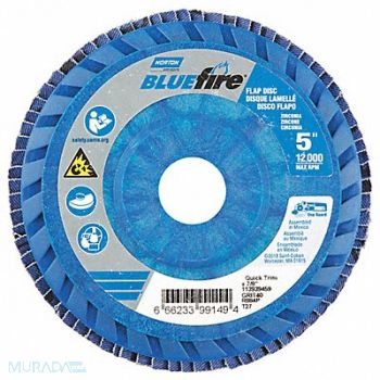 NORTON H5965 Fiber Disc 5 in Dia 7/8in Arbor P40 Grit, 23Z498
