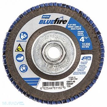 NORTON H7426 Fiber Disc 4 1/2 in Dia 5/8in Arbor, 23Z558