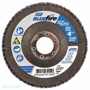 NORTON H7428 Fiber Disc 4 1/2 in Dia 7/8in Arbor, 23Z572