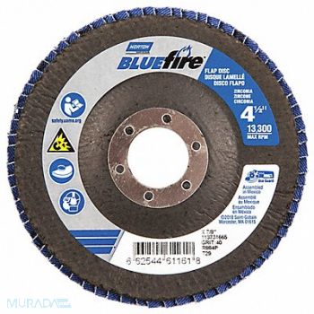 NORTON H7428 Fiber Disc 4 1/2 in Dia 7/8in Arbor, 23Z573