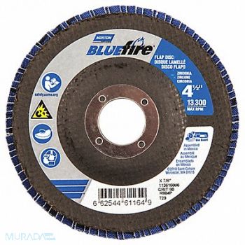NORTON H7428 Fiber Disc 4 1/2 in Dia 7/8in Arbor, 23Z575