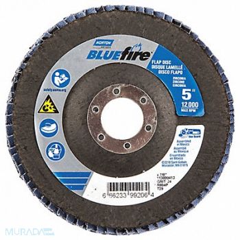 NORTON H7381 Fiber Disc 5 in Dia 7/8in Arbor P24 Grit, 23Z601