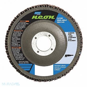 NORTON H5964 Fiber Disc 5 in Dia 7/8in Arbor P40 Grit, 23Z667