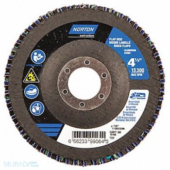 NORTON H5955 Fiber Disc 4 1/2 in Dia 7/8in Arbor, 23Z660