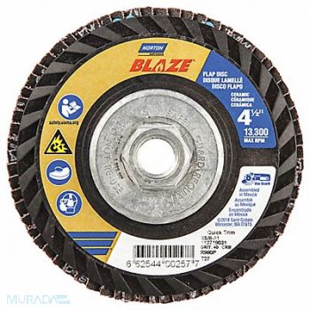 NORTON H5953 Fiber Disc 4 1/2 in Dia 5/8in Arbor, 23Z705