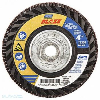NORTON H5953 Fiber Disc 4 1/2 in Dia 5/8in Arbor, 23Z708