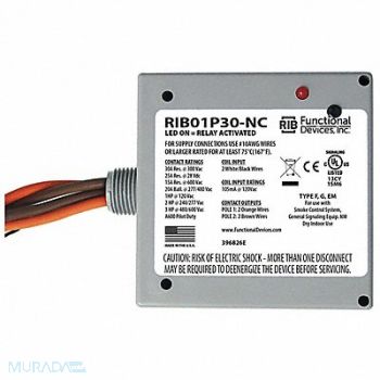 FUNCTIONAL DEVICES INC / RIB Enclosed Relay 30A 120VAC Coil, 244V79