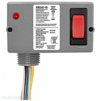 FUNCTIONAL DEVICES INC / RIB Enclosd Relay 10A SPST Override 24VAC/DC, 244W18