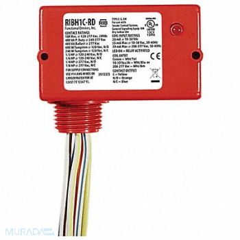 FUNCTIONAL DEVICES INC / RIB Enclosed Relay 10A SPDT 12VAC/DC Polarzd, 244W28