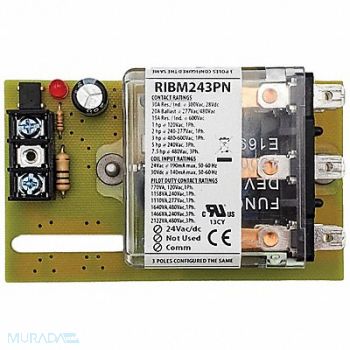 FUNCTIONAL DEVICES INC / RIB Track Mount Relay 30A 3PDT 120VAC, 244W66