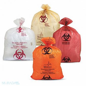 MEDEGEN MEDICAL PRODUCTS Autoclavable Biohazard Bags 4 gal PK400, 245R79
