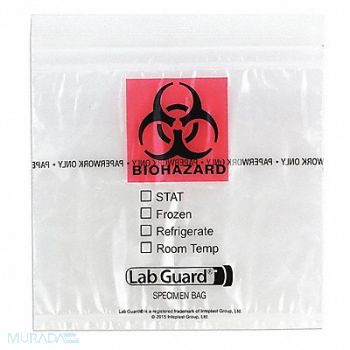 MEDEGEN MEDICAL PRODUCTS Specimen Transfer Bag 1.75 mil PK1000, 246A43