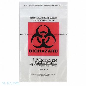 MEDEGEN MEDICAL PRODUCTS Specimen Transfer Bag 1.75 mil PK1000, 246A47