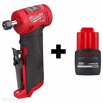 MILWAUKEE M12 1/4 RA Die Grinder M12 HOCP2.5 Bat, 387HF4