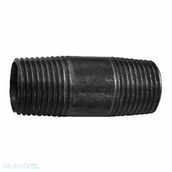 JONES STEPHENS Black Pipe Nipple 1/2 X 10 In, 248P44