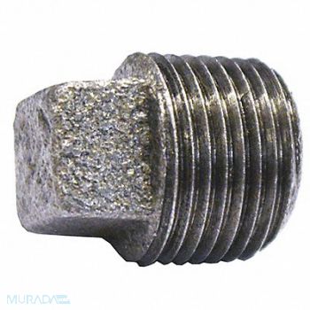 JONES STEPHENS Galvanized Square Head Plug 1/2 In, 248T60