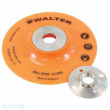 WALTER SURFACE TECHNOLOGIES Backing Pads 4-1/2 x 5/8-11, 249J55