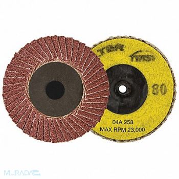 WALTER SURFACE TECHNOLOGIES Grind/Finish Flap Disc 2-1/2 80GR, 249R48