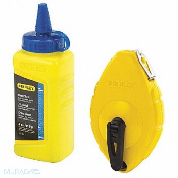 STANLEY Chalk Line Reel 100 ft ABS w/Blue Chalk, 24A361