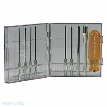 XCELITE Prec.Driver Set Ball Hex Metric 9 pcs., 24AC78