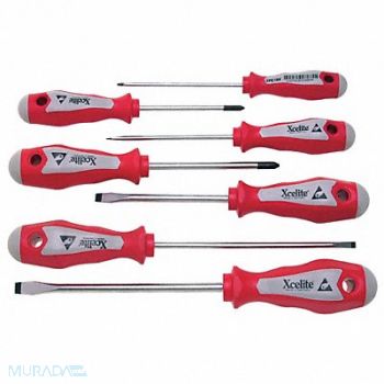 XCELITE Screwdriver Set Slotted/Phillips 7 Pc, 24AC88
