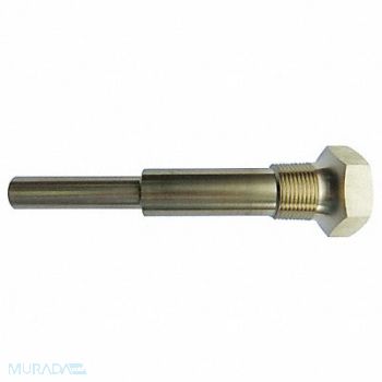 GRAINGER APPROVED Industrial Thermowell Brass 1-1/4-18, 24C456