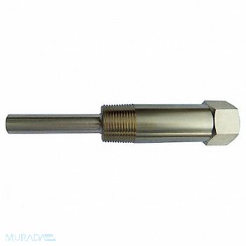 GRAINGER APPROVED Bimetal Thermowell Lagging Brass 1/2NPSM, 24C505