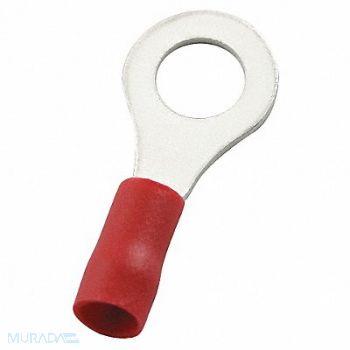 POWER FIRST Ring Terminal Red 22 AWG 16 AWG PK100, 24C926