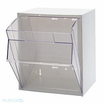 QUANTUM STORAGE SYSTEMS G4993 Tip-Out Bin White Unfinished 13 7/8 in, 24D262