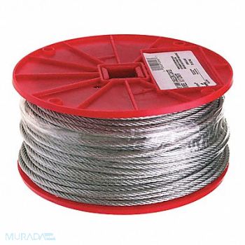 CAMPBELL 3/16In 7X19 Cable Galv Wire 250 Feet, 24E924